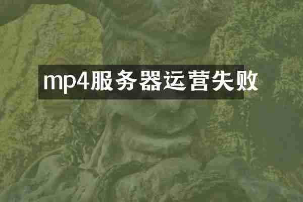 mp4服务器运营失败