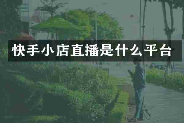 快手小店直播是什么平台