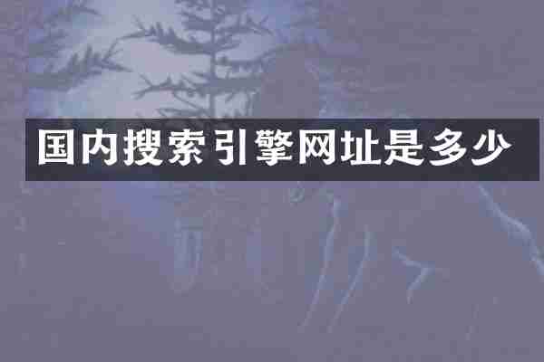 国内搜索引擎网址是多少