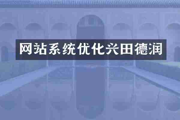 网站系统优化兴田德润