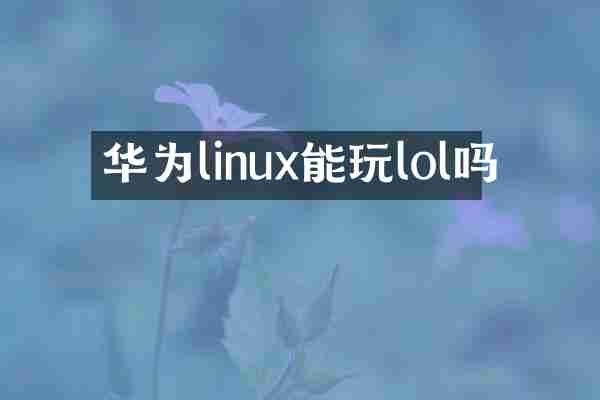 华为linux能玩lol吗
