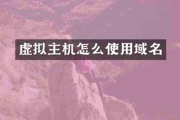 虚拟主机怎么使用域名
