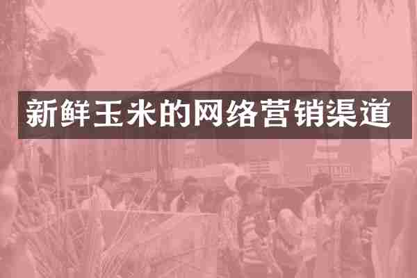 新鲜玉米的网络营销渠道