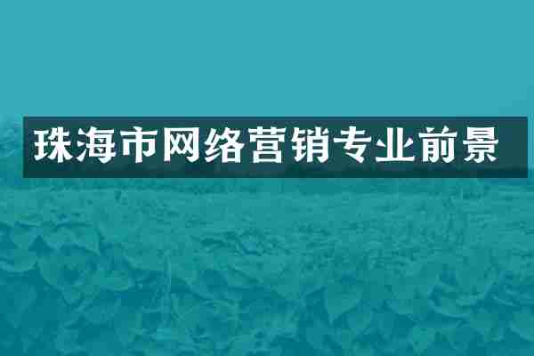 珠海市网络营销专业前景