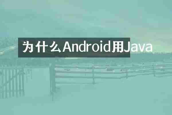 为什么Android用Java