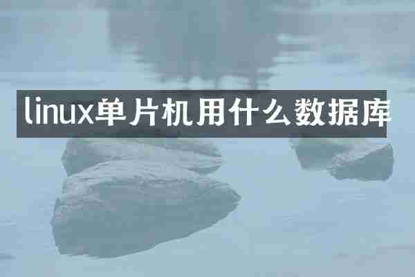 linux单片机用什么数据库