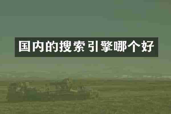 国内的搜索引擎哪个好