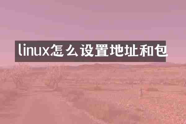 linux怎么设置地址和包