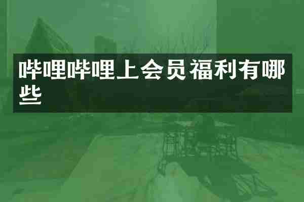 哔哩哔哩上会员福利有哪些