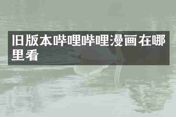 旧版本哔哩哔哩漫画在哪里看