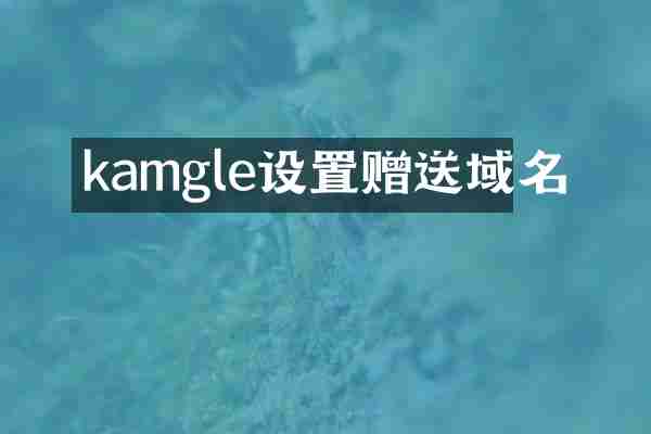kamgle设置赠送域名