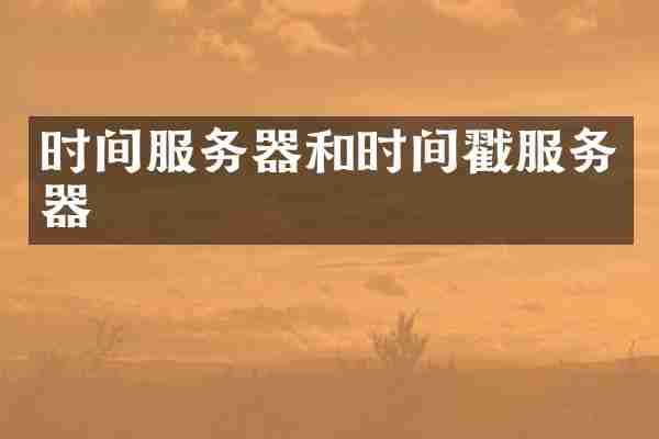 时间服务器和时间戳服务器