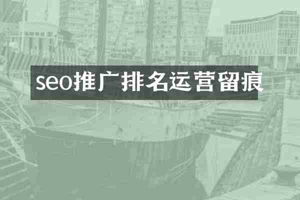 seo推广排名运营留痕