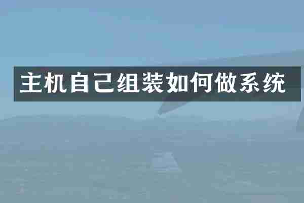 主机自己组装如何做系统