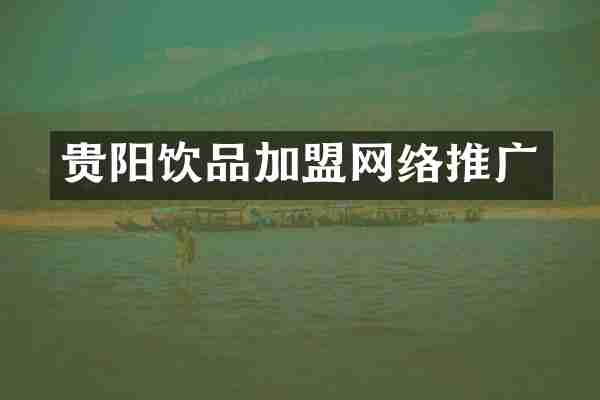 贵阳饮品加盟网络推广