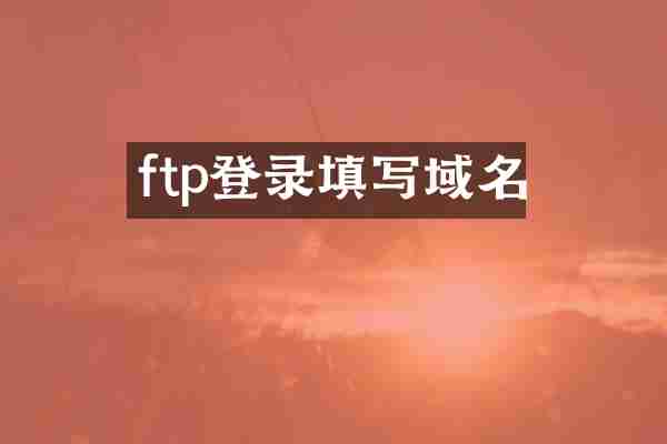 ftp登录填写域名