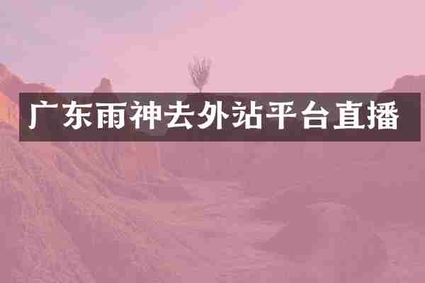 广东雨神去外站平台直播
