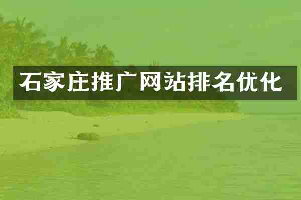 石家庄推广网站排名优化