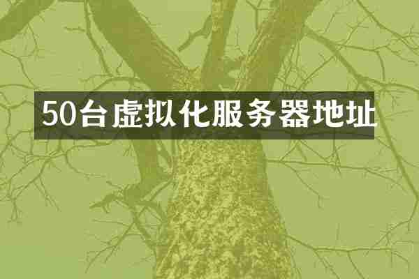 50台虚拟化服务器地址
