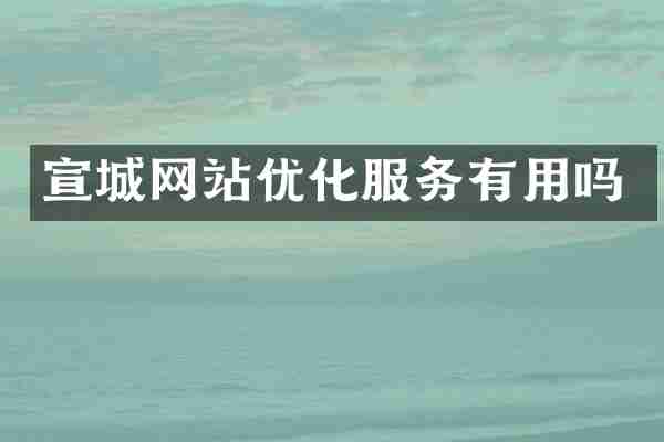 宣城网站优化服务有用吗