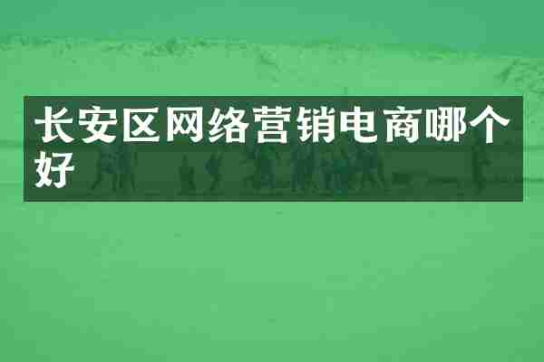 长安区网络营销电商哪个好