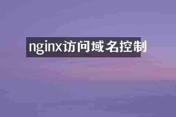 nginx访问域名控制