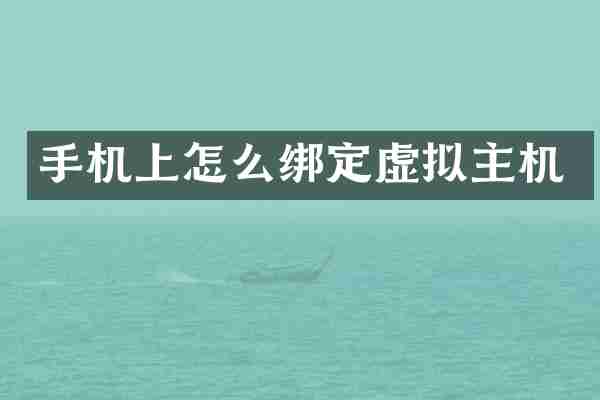 手机上怎么绑定虚拟主机