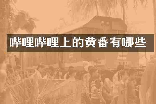 哔哩哔哩上的黄番有哪些