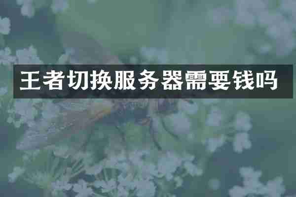 王者切换服务器需要钱吗