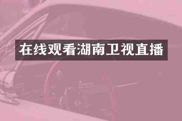 在线观看湖南卫视直播
