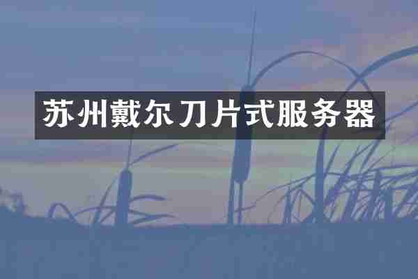 苏州戴尔刀片式服务器