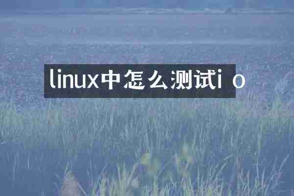 linux中怎么测试i o