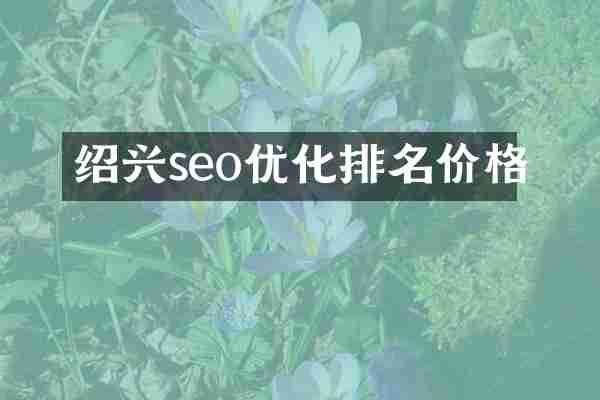 绍兴seo优化排名价格