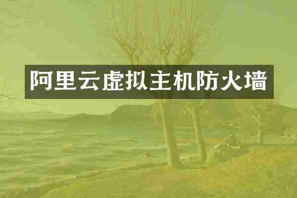 阿里云虚拟主机防火墙