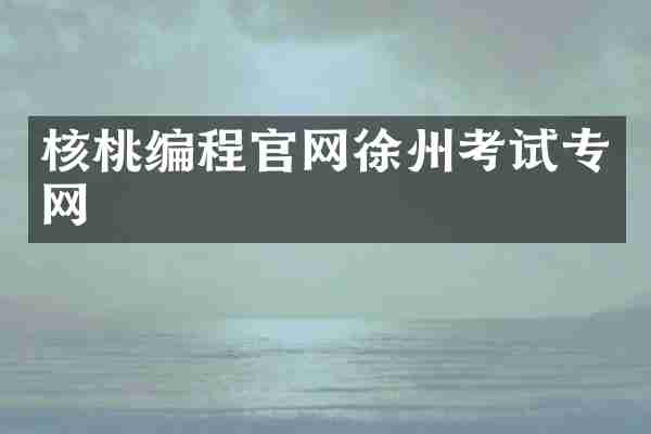 核桃编程官网徐州考试专网