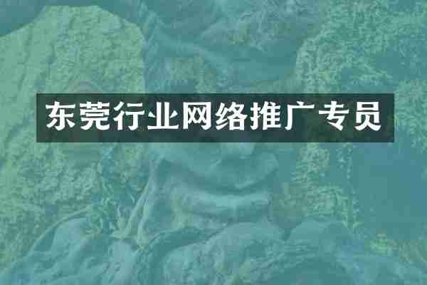 东莞行业网络推广专员