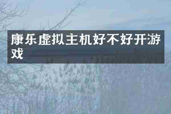 康乐虚拟主机好不好开游戏