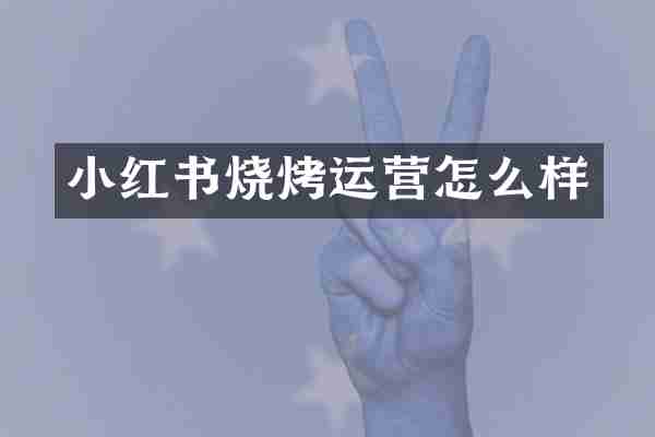 小红书烧烤运营怎么样
