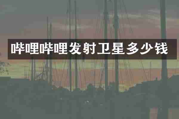 哔哩哔哩发射卫星多少钱