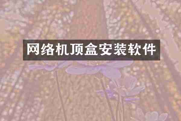网络机顶盒安装软件