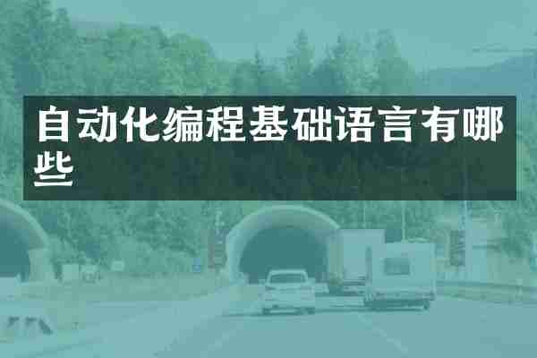 自动化编程基础语言有哪些