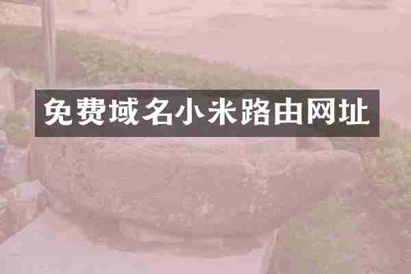 免费域名小米路由网址