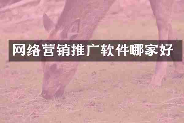 网络营销推广软件哪家好