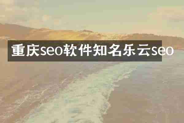 重庆seo软件知名乐云seo