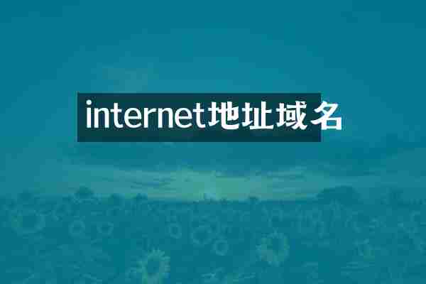 internet地址域名