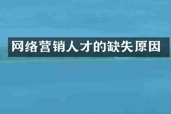 网络营销人才的缺失原因