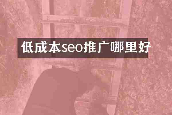 低成本seo推广哪里好