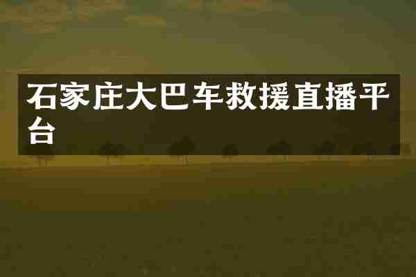 石家庄大巴车救援直播平台