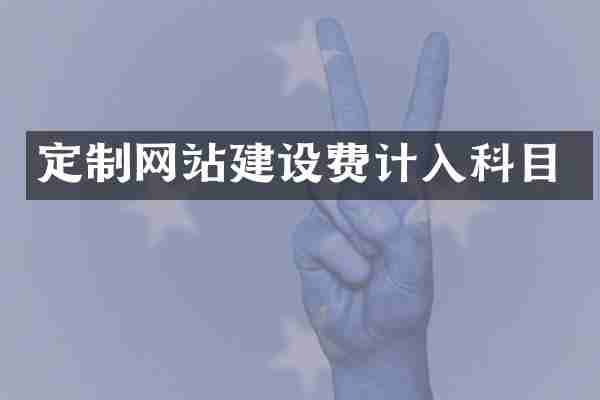 定制网站建设费计入科目