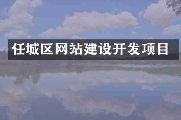 任城区网站建设开发项目